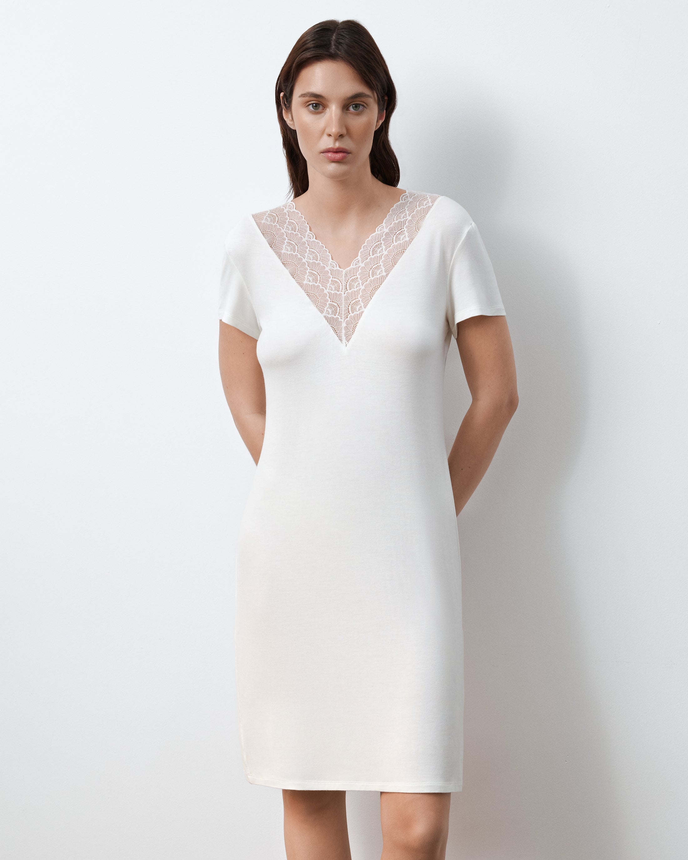 Bamboo t-shirt Nightgown 02100 ivory