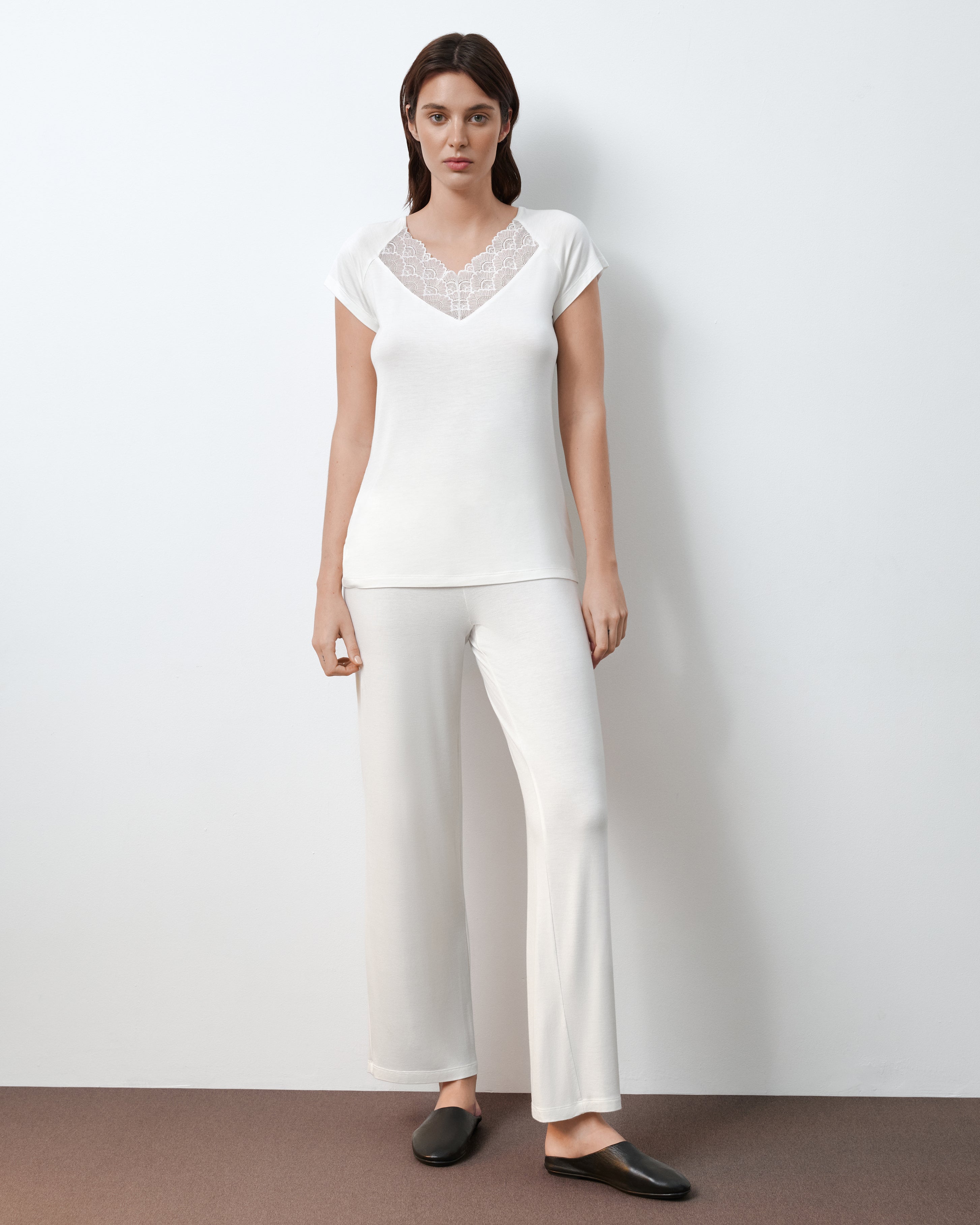 Bamboo t-shirt Pajama 02101 ivory