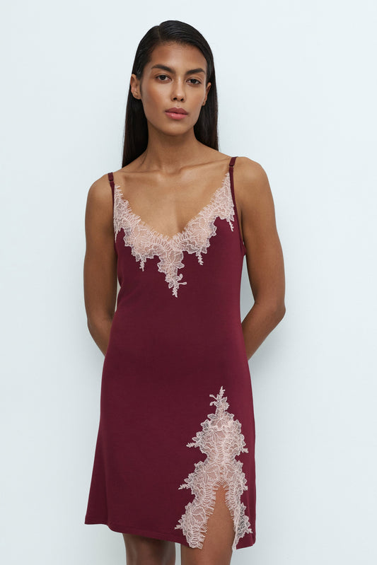 Womens bamboo chemise spaghetti strap 03162