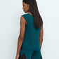 Womens bamboo Cap-sleeve Shorts Set 03321