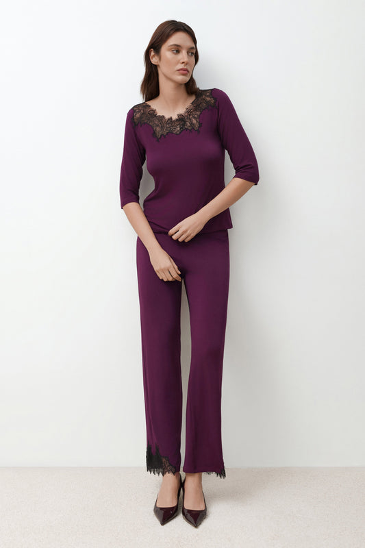 Womens bamboo pajama 3/4 sleeve 03338