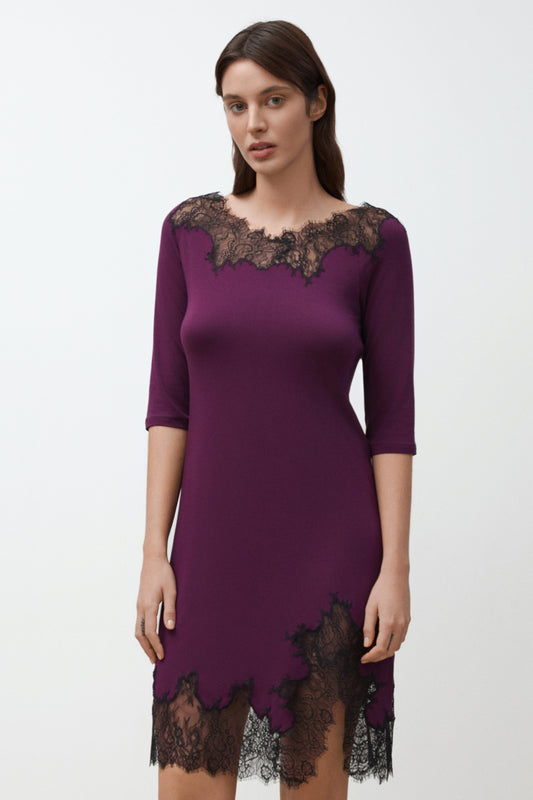 Women's bamboo Nightgown 3/4 sleeve 03339