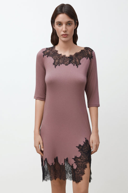 Women's bamboo Nightgown 3/4 sleeve 03339