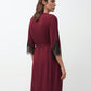 Womens bamboo 3/4 sleeve Robe 03340