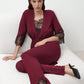 Womens bamboo 3/4 sleeve Robe 03340