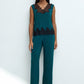 Womens bamboo Cap-sleeve pajama Set 03341