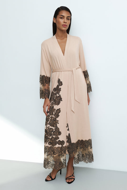 Womens bamboo Long Sleeve Robe 03348