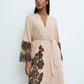 Womens bamboo Long Sleeve Robe 03348