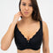 Full coverage half-padded side support Bra 004 012 black