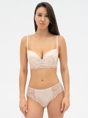 Plunge padded push-up Bra 005 558 peony