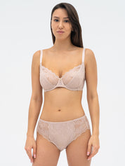 Full coverage non-padded Bra 014 141 silver peony