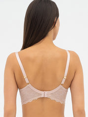 Full coverage half-padded Bra 014 359 silver peony
