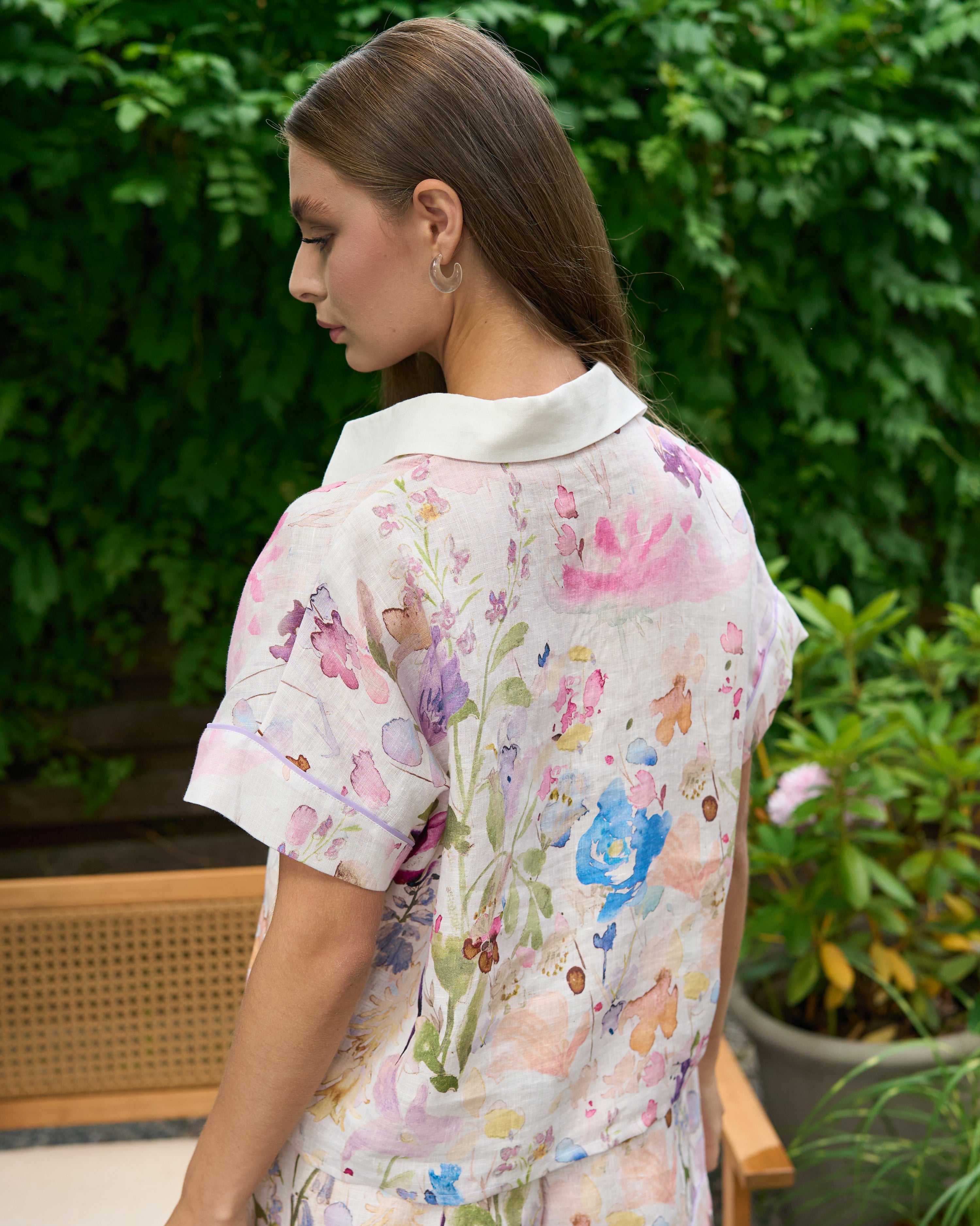Short sleeve Blouse 0184 floral