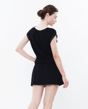 Bamboo cap-sleeve Nightgown 0202 black