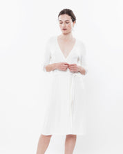 Bamboo 3/4 sleeve Robe 0203/1 ecru