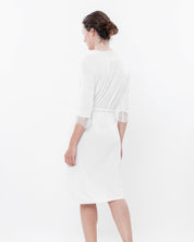 Bamboo 3/4 sleeve Robe 0203/1 ecru