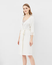 Bamboo 3/4 sleeve Robe 0203 ecru
