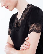 Bamboo t-shirt shorts Set 0207 black