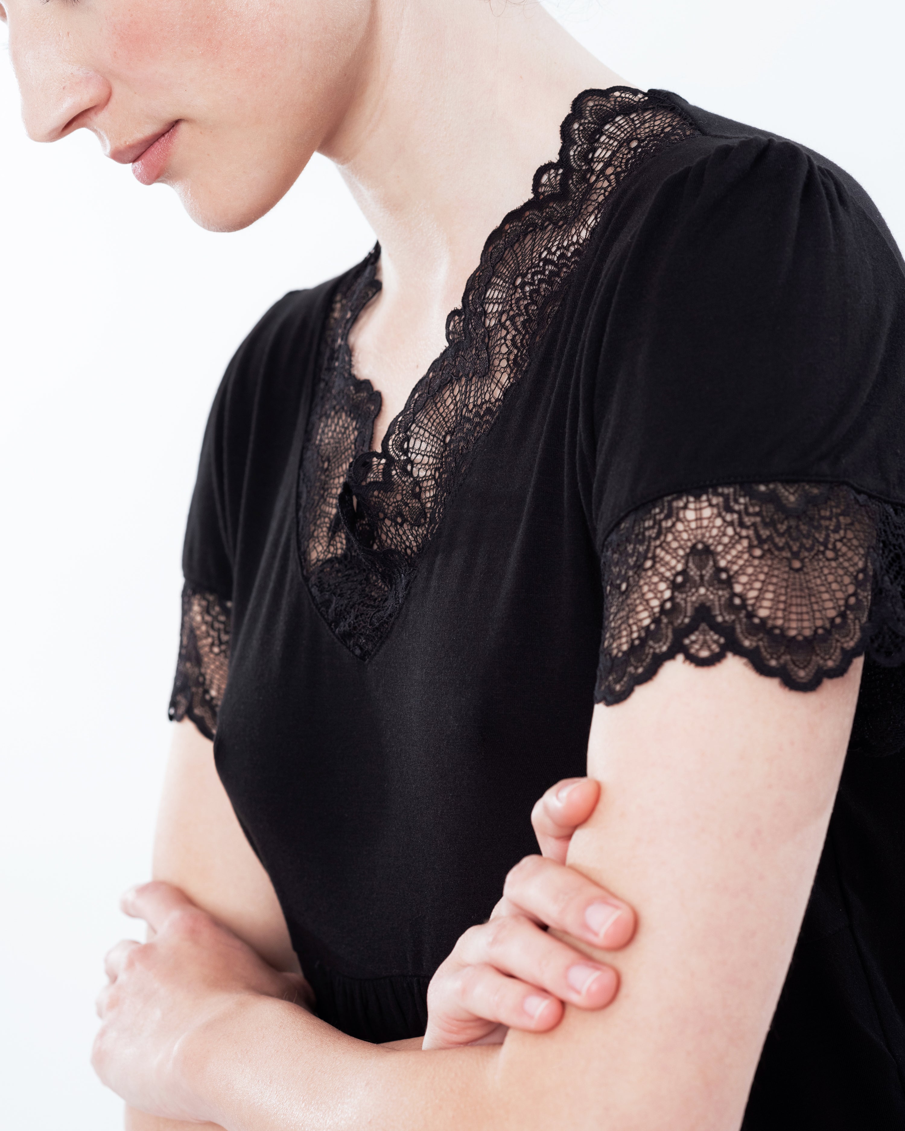 Bamboo t-shirt shorts Set 0207 black