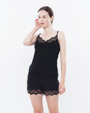 Bamboo cami shorts Set 0209 black