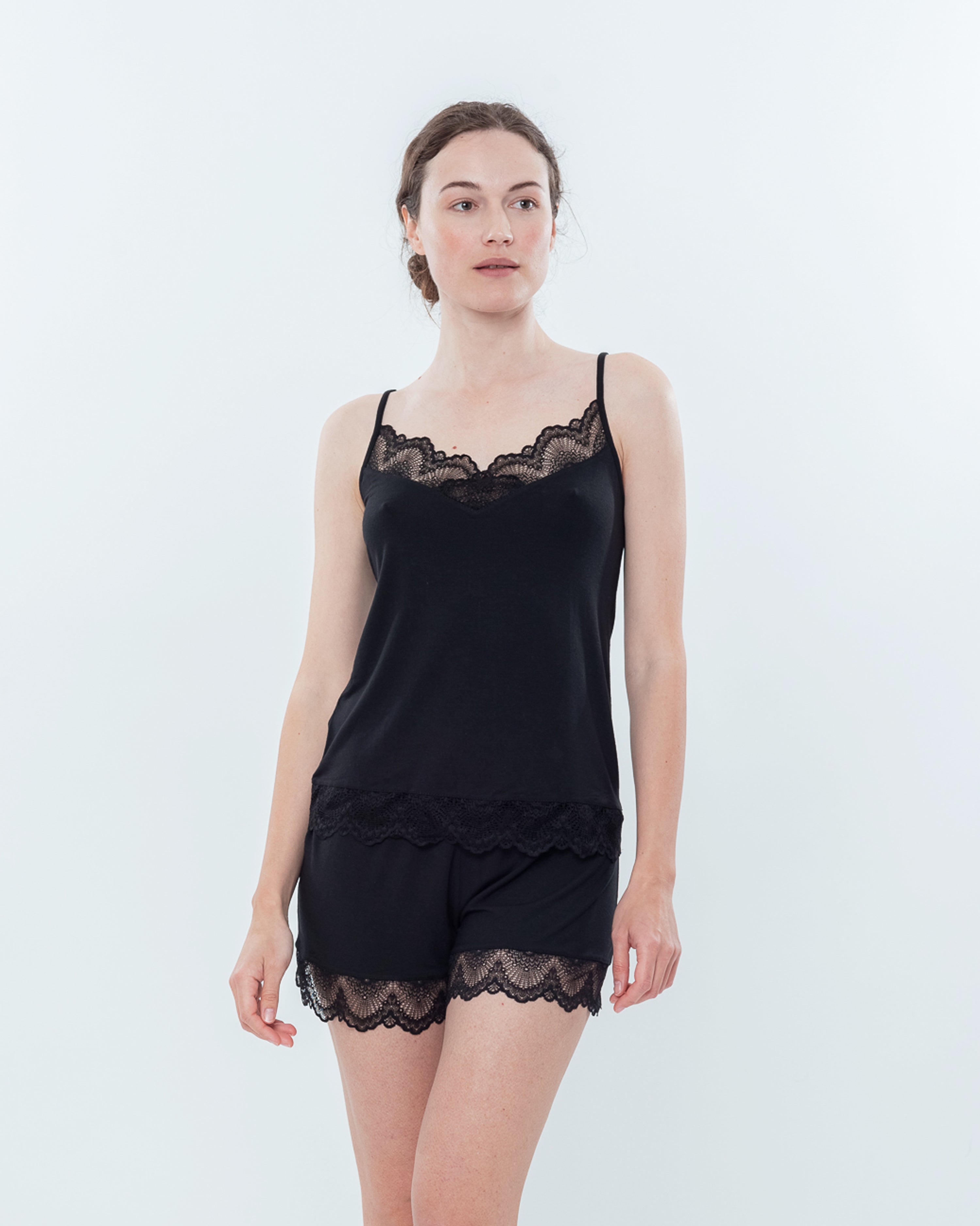 Bamboo cami shorts Set 0209 black