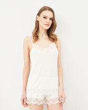 Bamboo cami shorts Set 0209 ecru