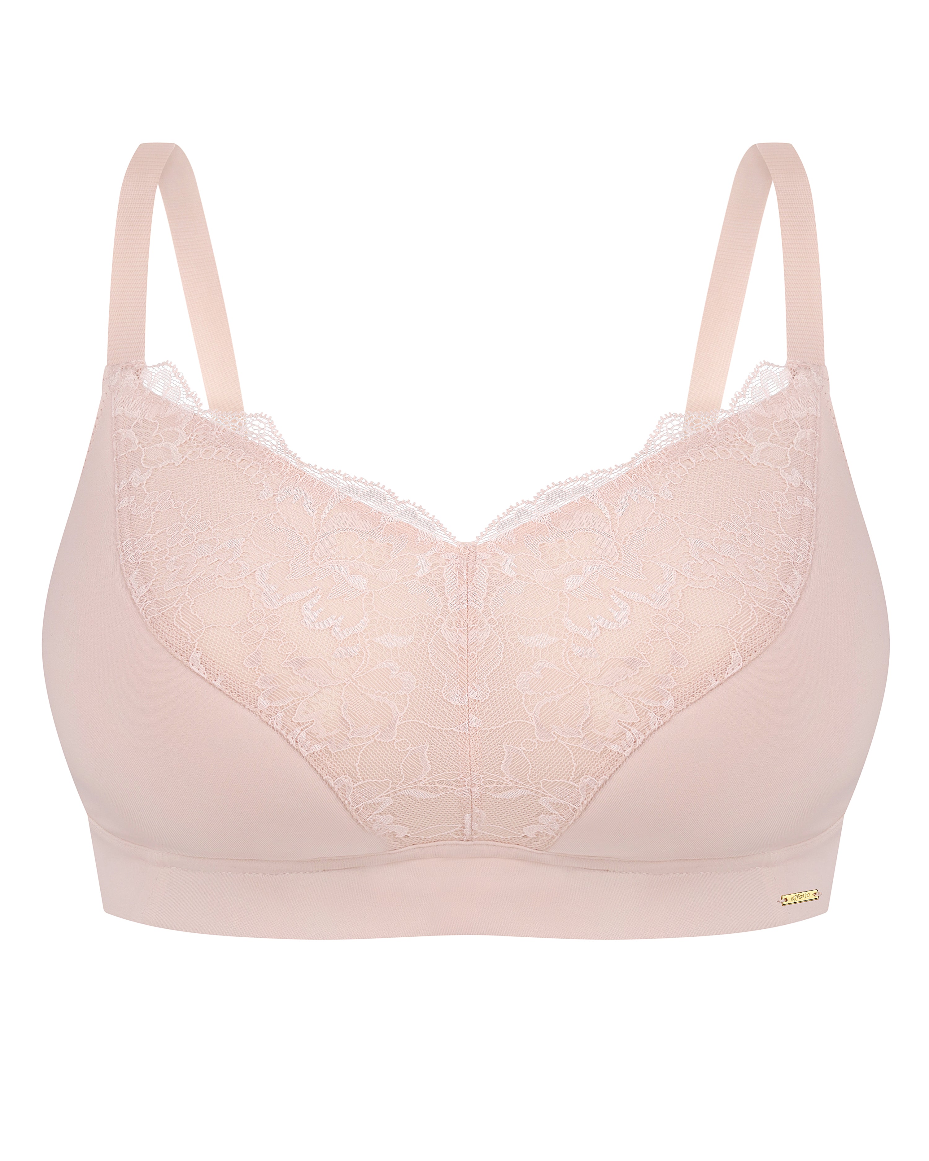 Full coverage half-padded wireless bandeau Bra 021 007 silver peony