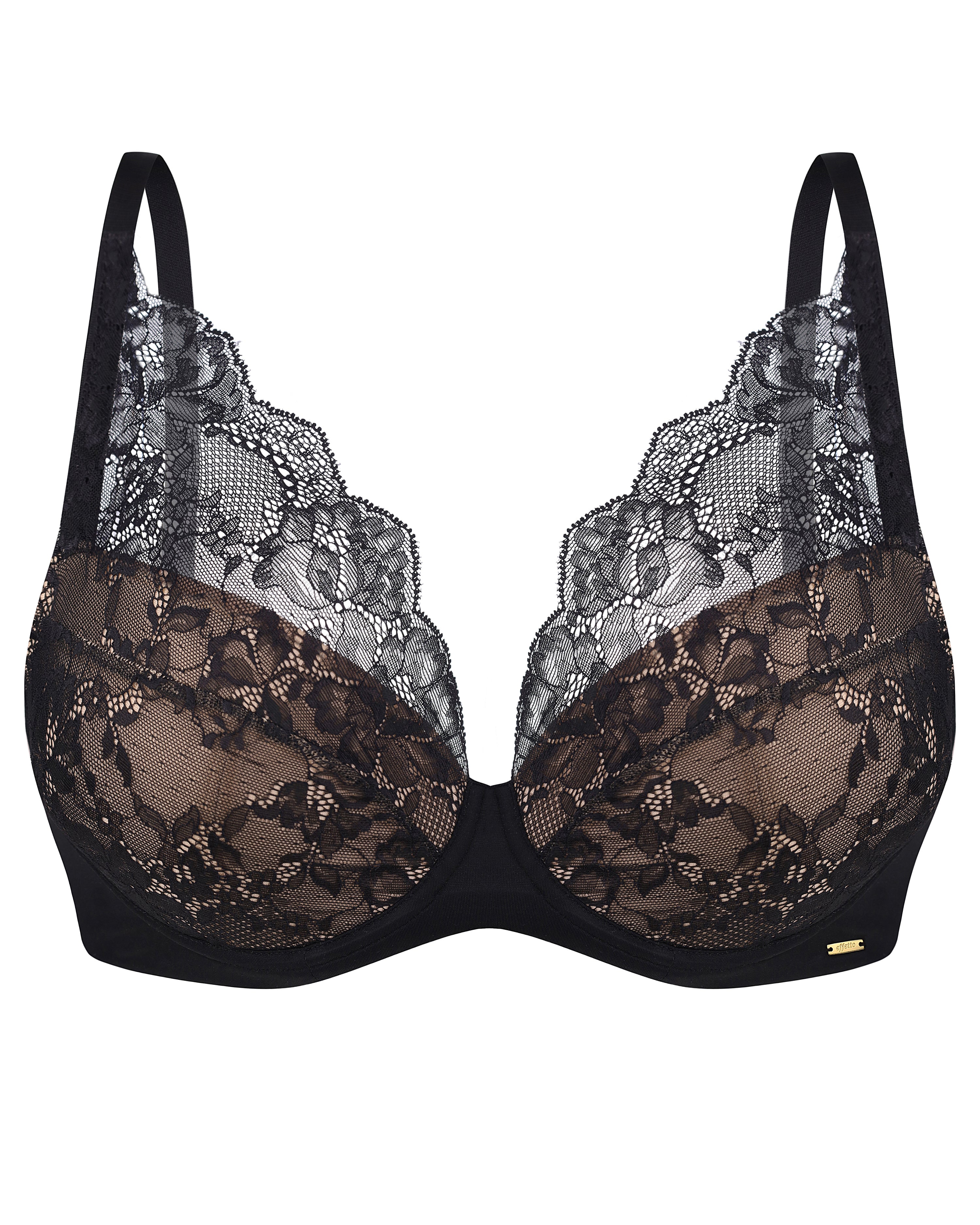 Plunge padded push-up Bra 021 010 black