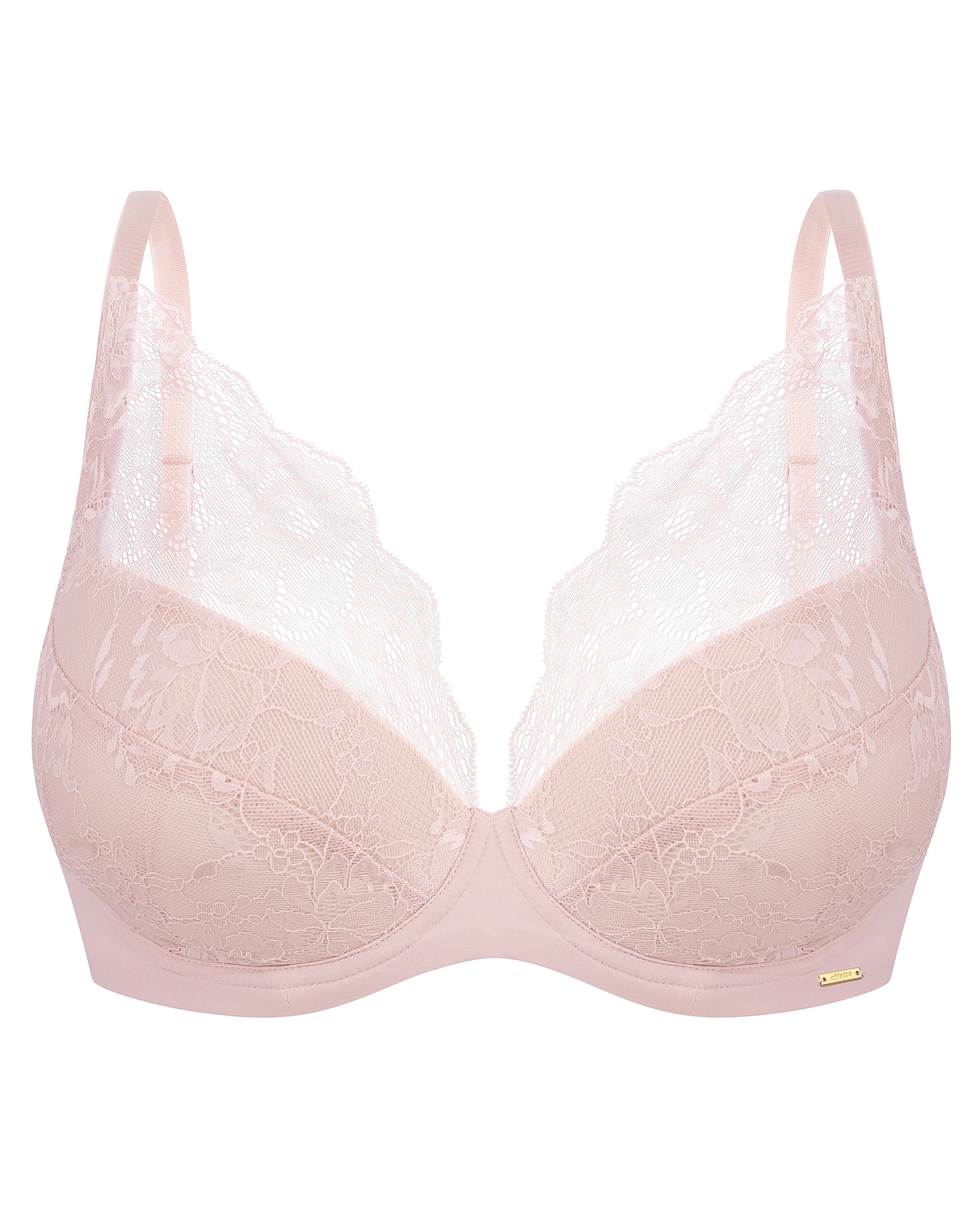 Plunge padded push-up Bra 021 010 silver peony