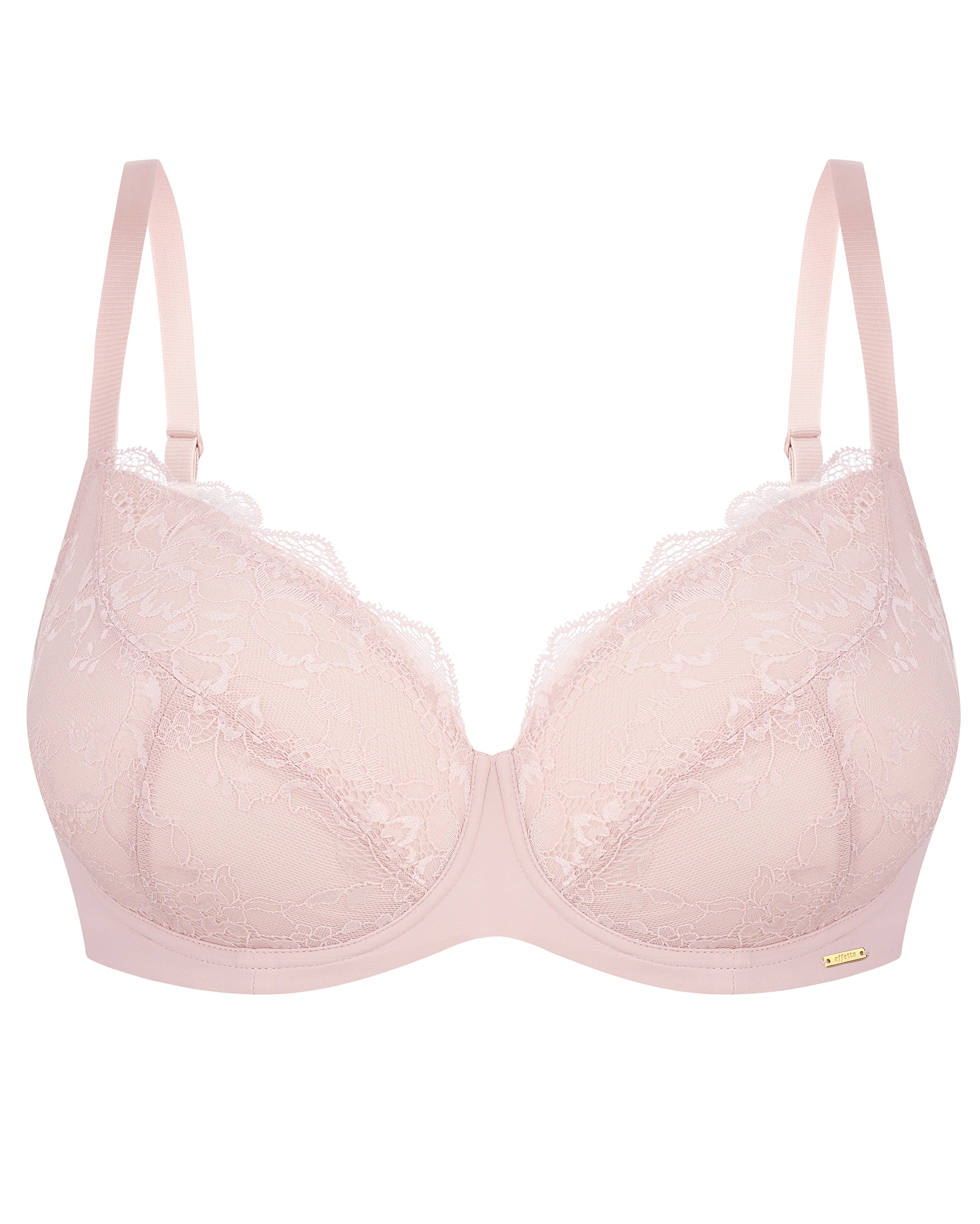 Full coverage half-padded Bra 021 012 silver peony