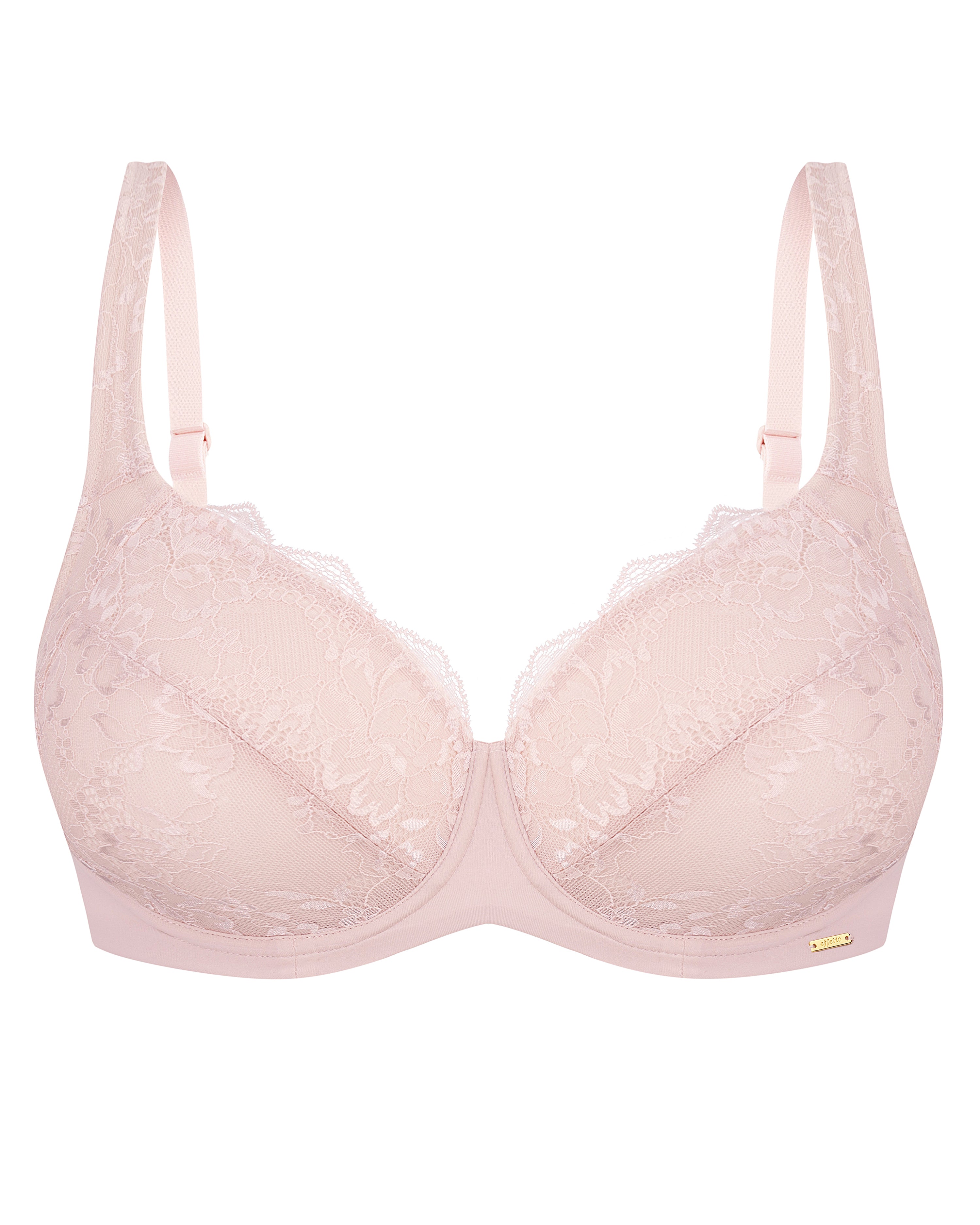 Full coverage non-padded side support Bra 021 015 silver peony