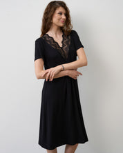 Bamboo t-shirt Nightgown 02100 black