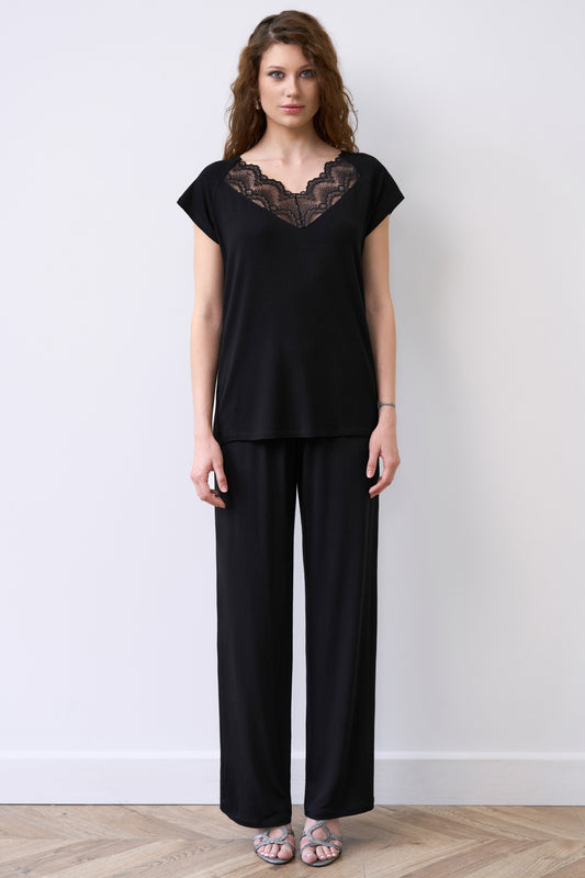 Womens bamboo T-shirt pajama 02101