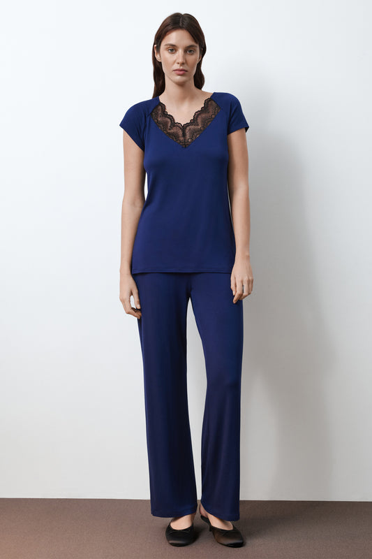 Womens bamboo T-shirt pajama 02101