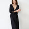 Bamboo 3/4 sleeve Robe 02105 black