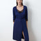 Bamboo 3/4 sleeve Robe 02105 navy
