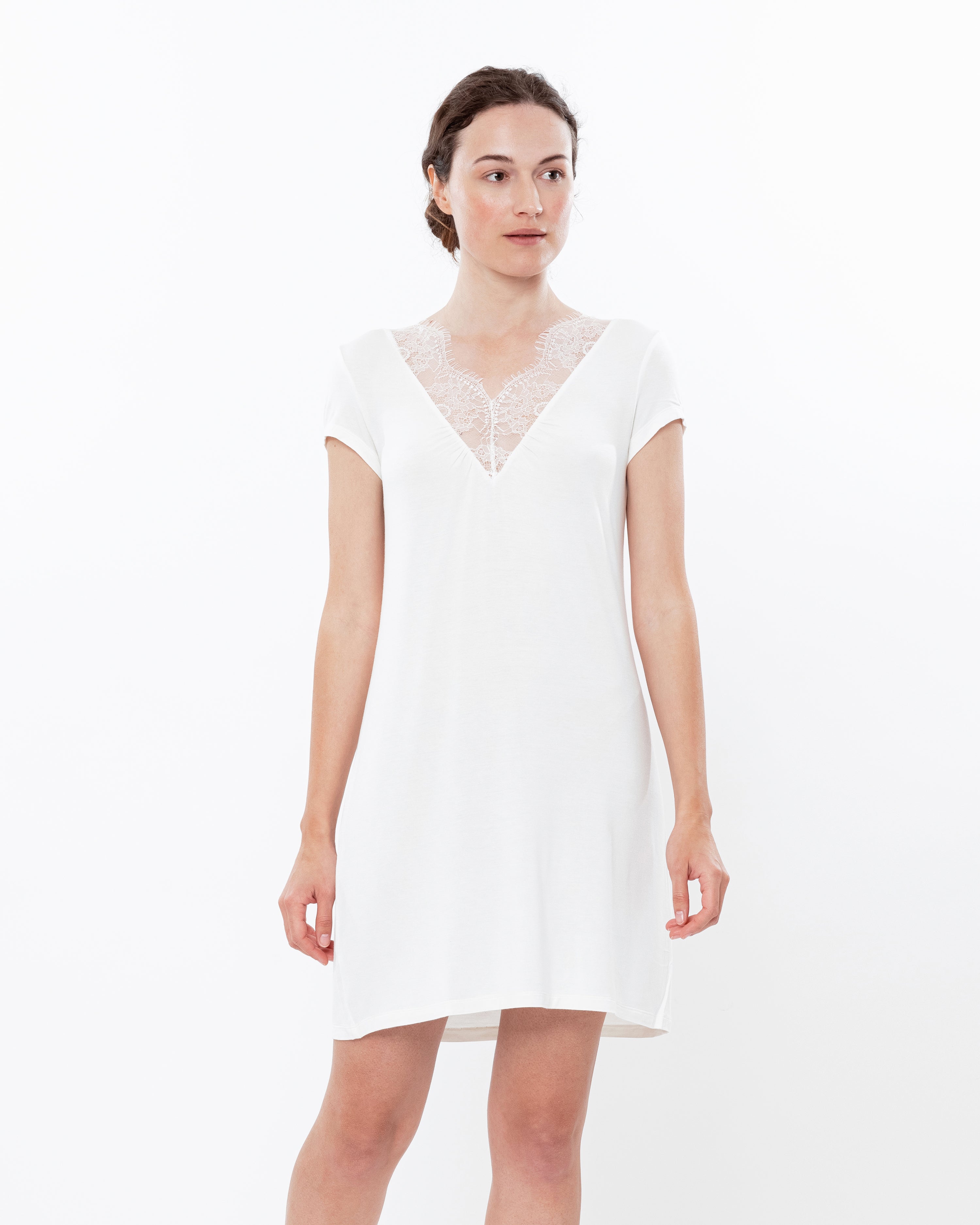 Bamboo t-shirt Nightgown 0211/1 ecru