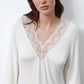 Women's bamboo Nightgown 3/4 sleeve 02113