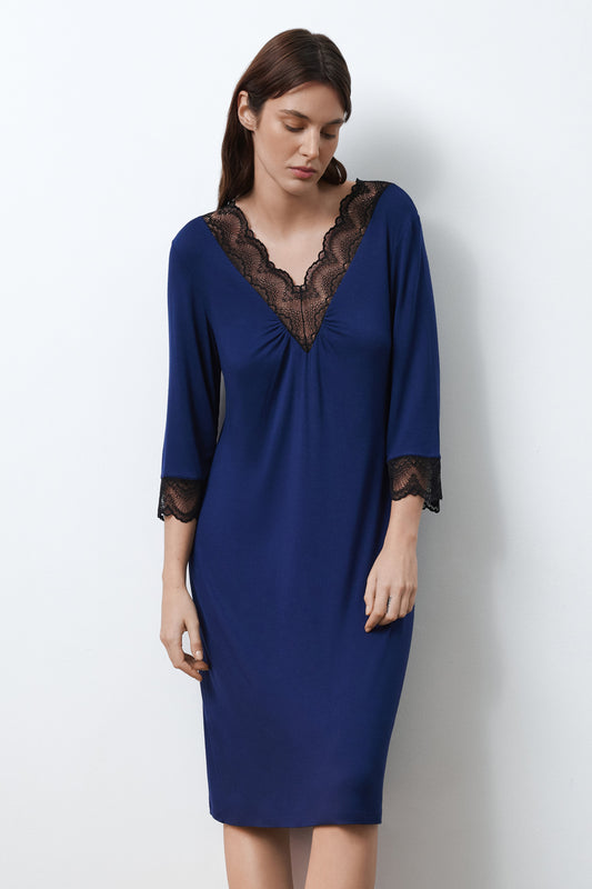Women's bamboo Nightgown 3/4 sleeve 02113