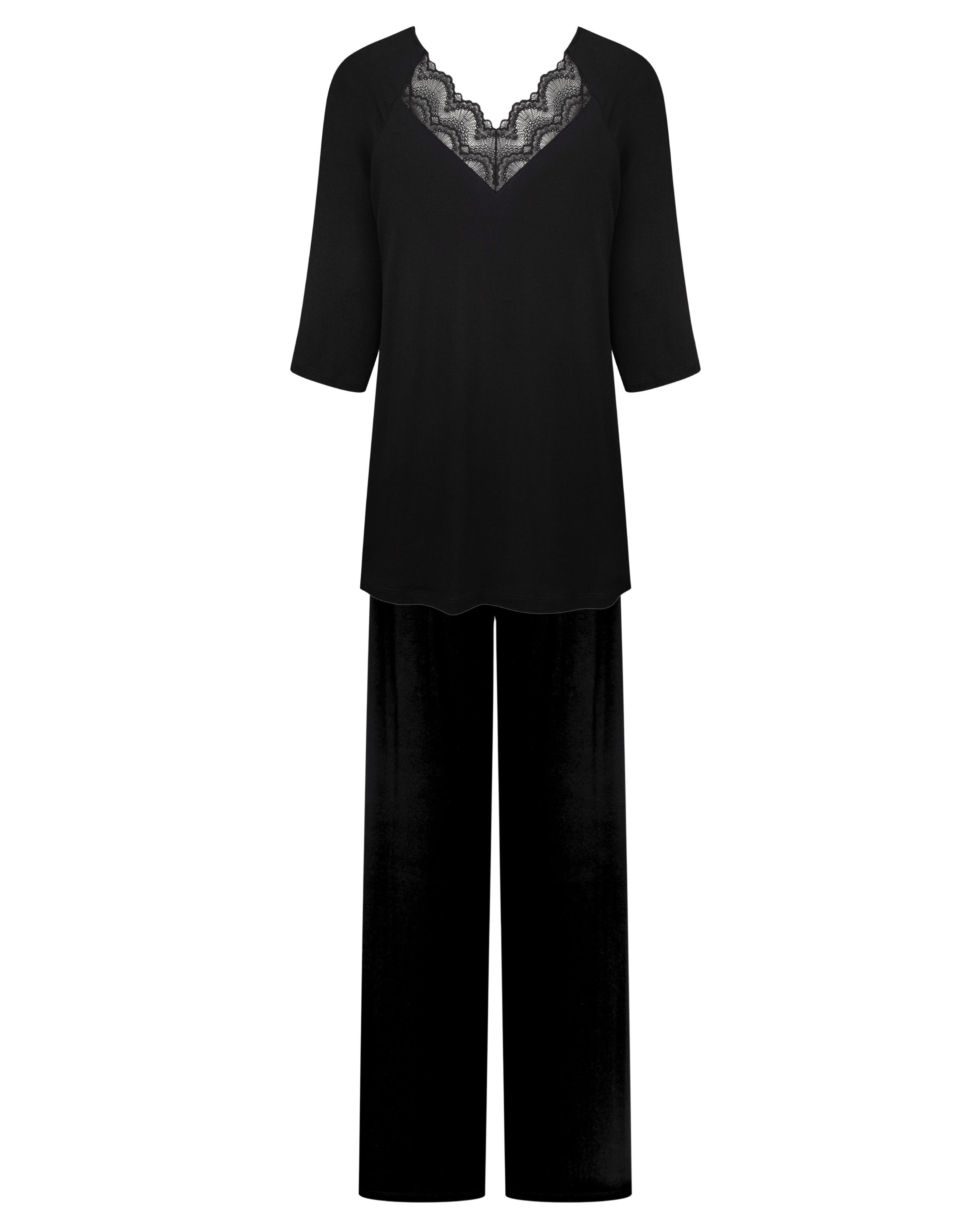 Bamboo Pajama 3/4 sleeve 02114 black