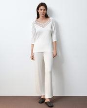 Bamboo Pajama 3/4 sleeve 02114 ivory