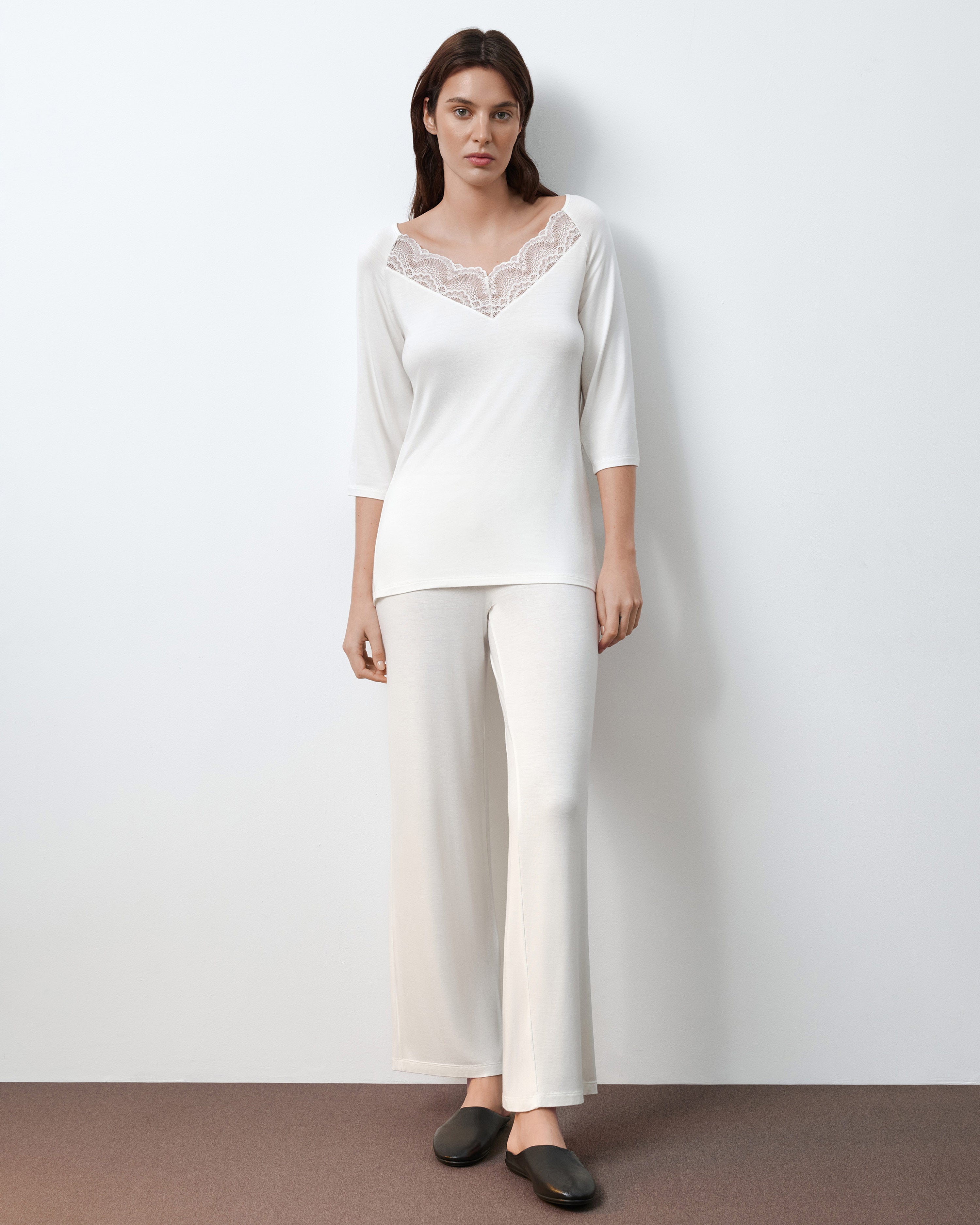 Bamboo Pajama 3/4 sleeve 02114 ivory