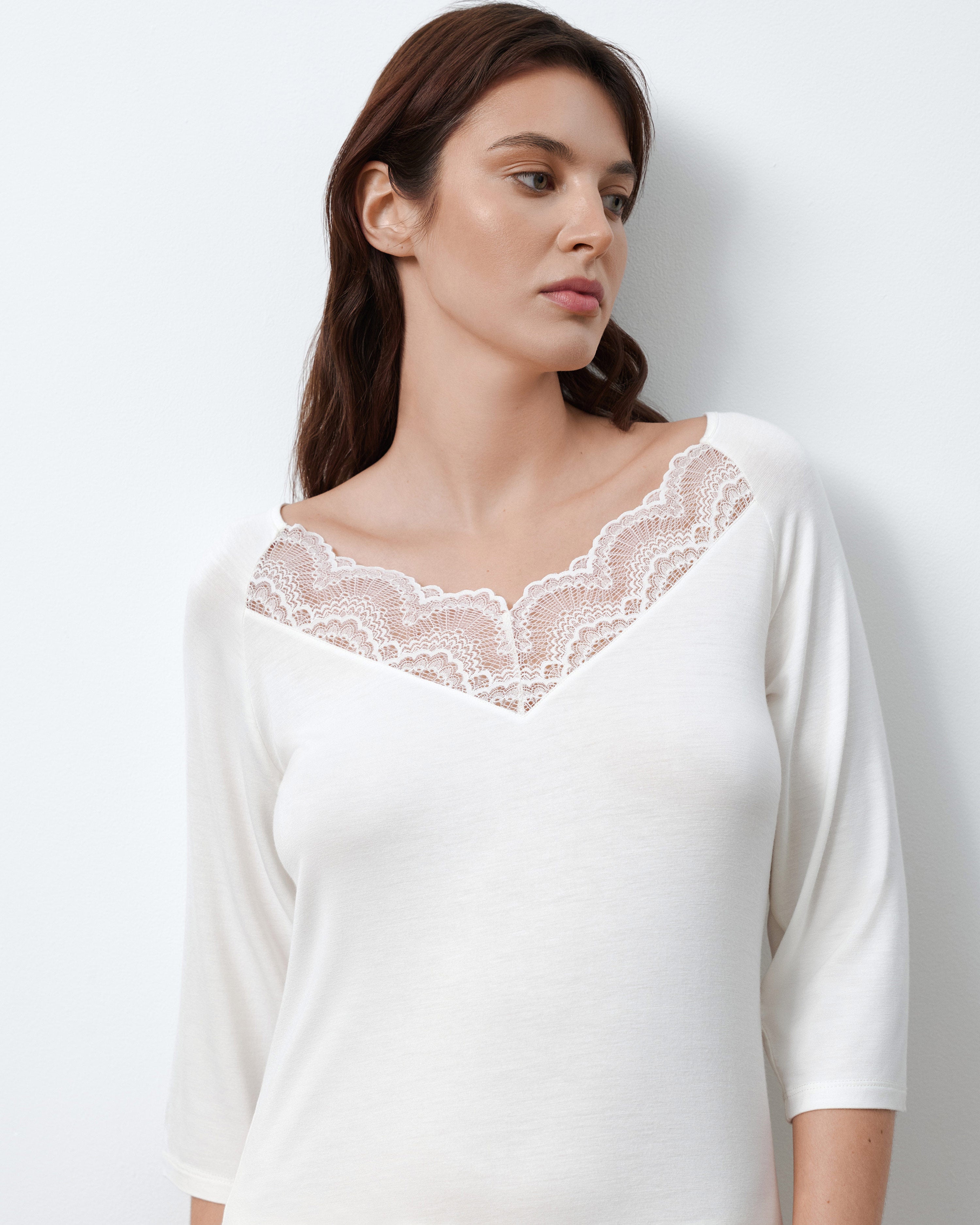 Bamboo Pajama 3/4 sleeve 02114 ivory