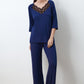 Womens bamboo pajama 3/4 sleeve 02114
