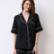 Bamboo button-up short sleeve Shirt 02115/1 black