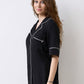 Womens bamboo Button-Up Short Sleeve Pajama Set with Shorts 02115