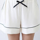 Womens bamboo Button-Up Short Sleeve Pajama Set with Shorts 02115