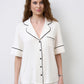 Womens bamboo Button-Up Short Sleeve Shirt 02115/1