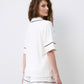 Womens bamboo Button-Up Short Sleeve Shirt 02115/1