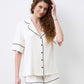 Womens bamboo Button-Up Short Sleeve Shirt 02115/1